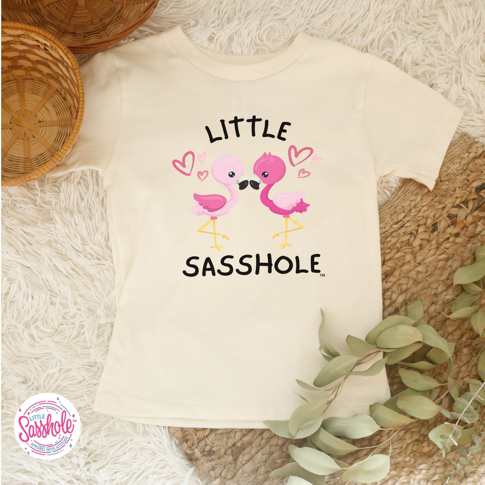Tiny Flamingo Fan: Little Sasshole™ Toddler T-shirt Delight - Funny Graphic Tee by Sasshole® Clothing
