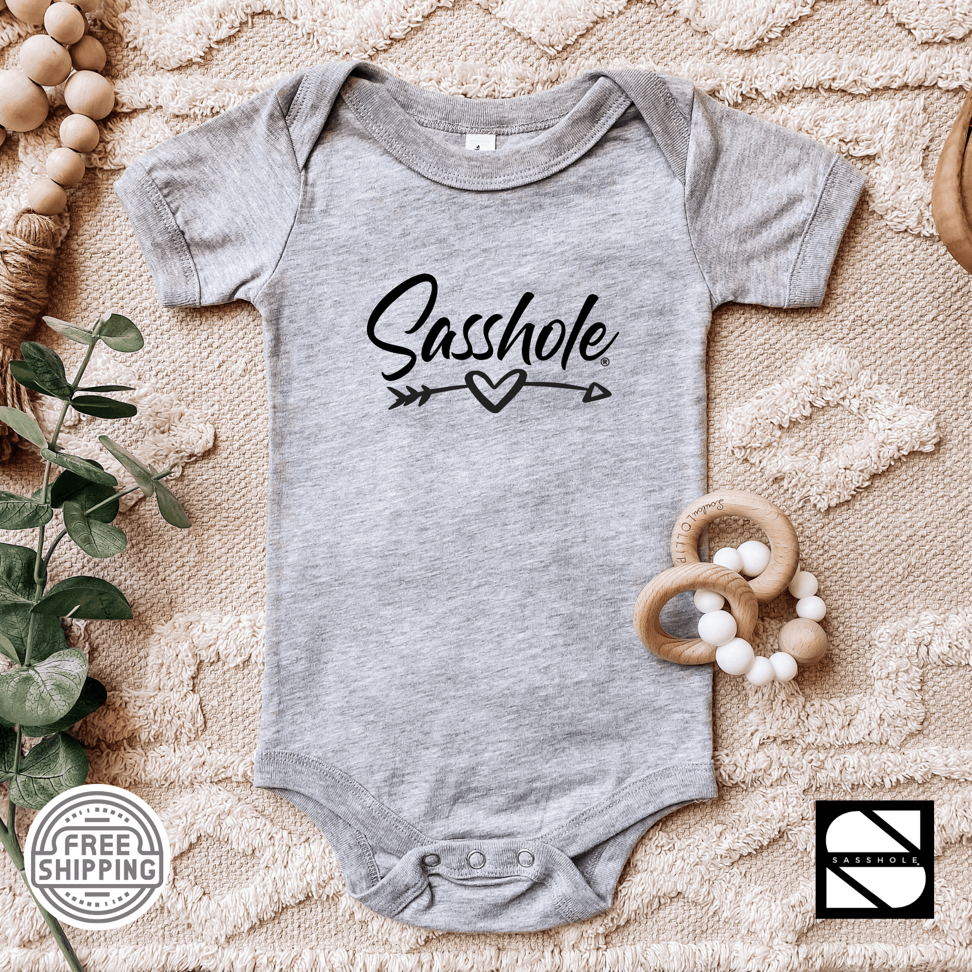 Tiny Sasshole® in Training: Funny Baby Bodysuits - Funny Graphic Tee by Sasshole® Clothing
