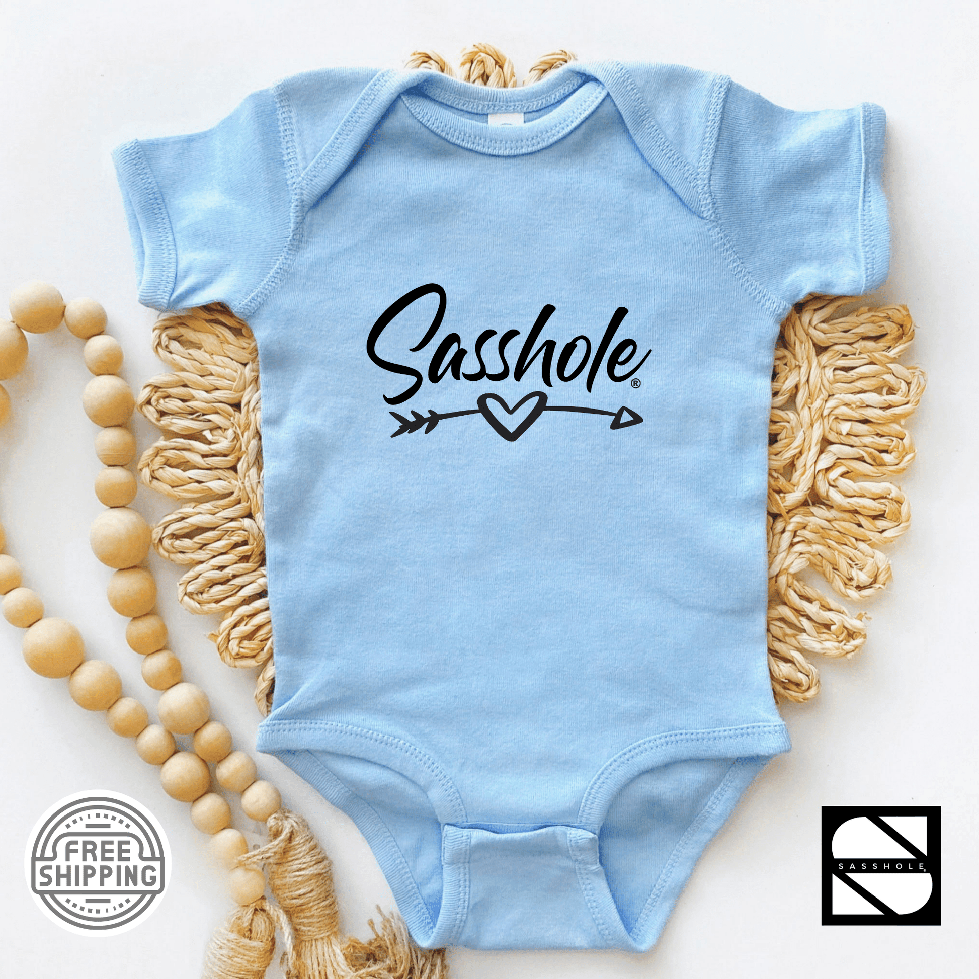 Tiny Sasshole® in Training: Funny Baby Bodysuits - Funny Graphic Tee by Sasshole® Clothing