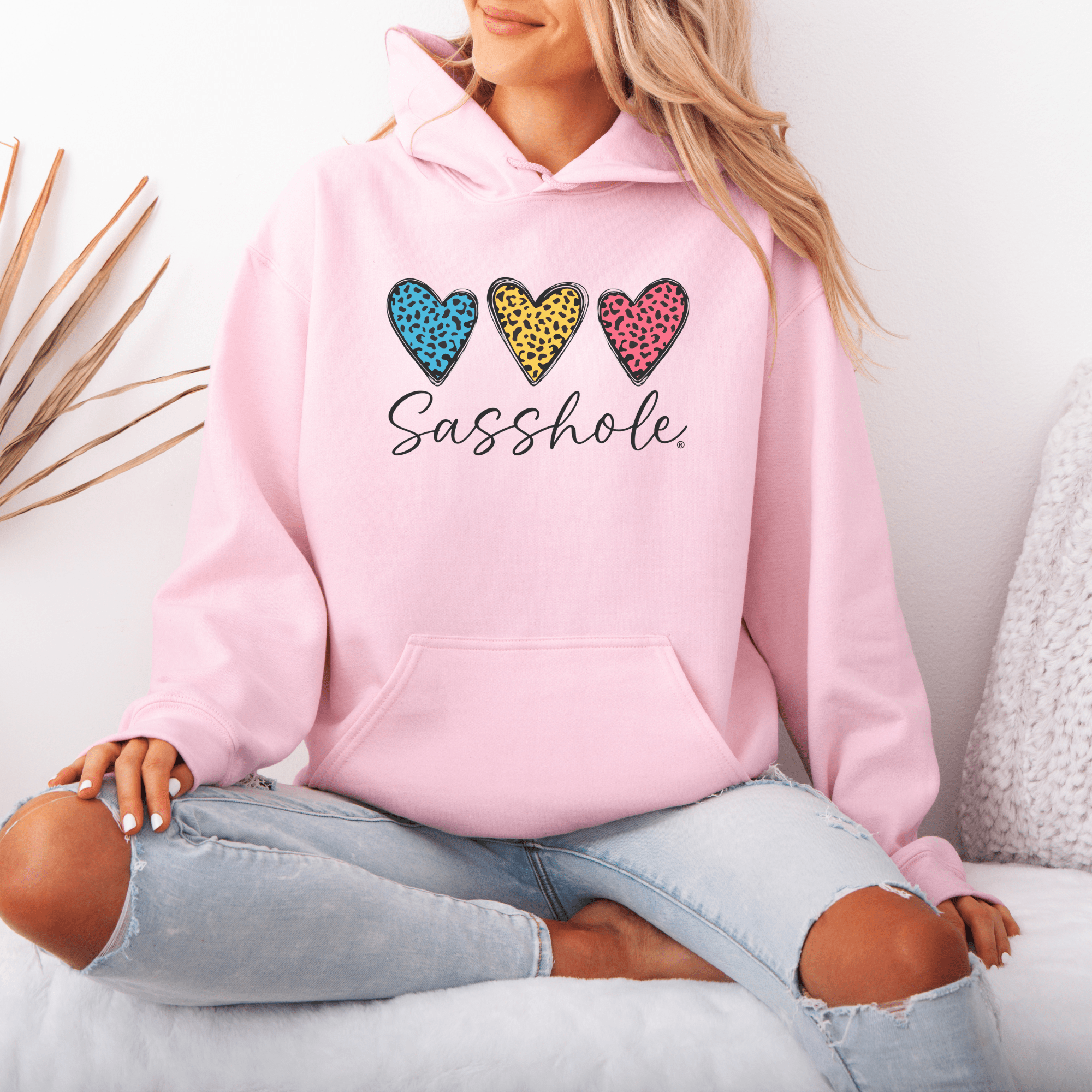 Image of Triple Heart Sasshole – Women’s Hoodie | Cute Sassy Graphic Tee | Sasshole® - Funny Graphic Tee by Sasshole® Clothing