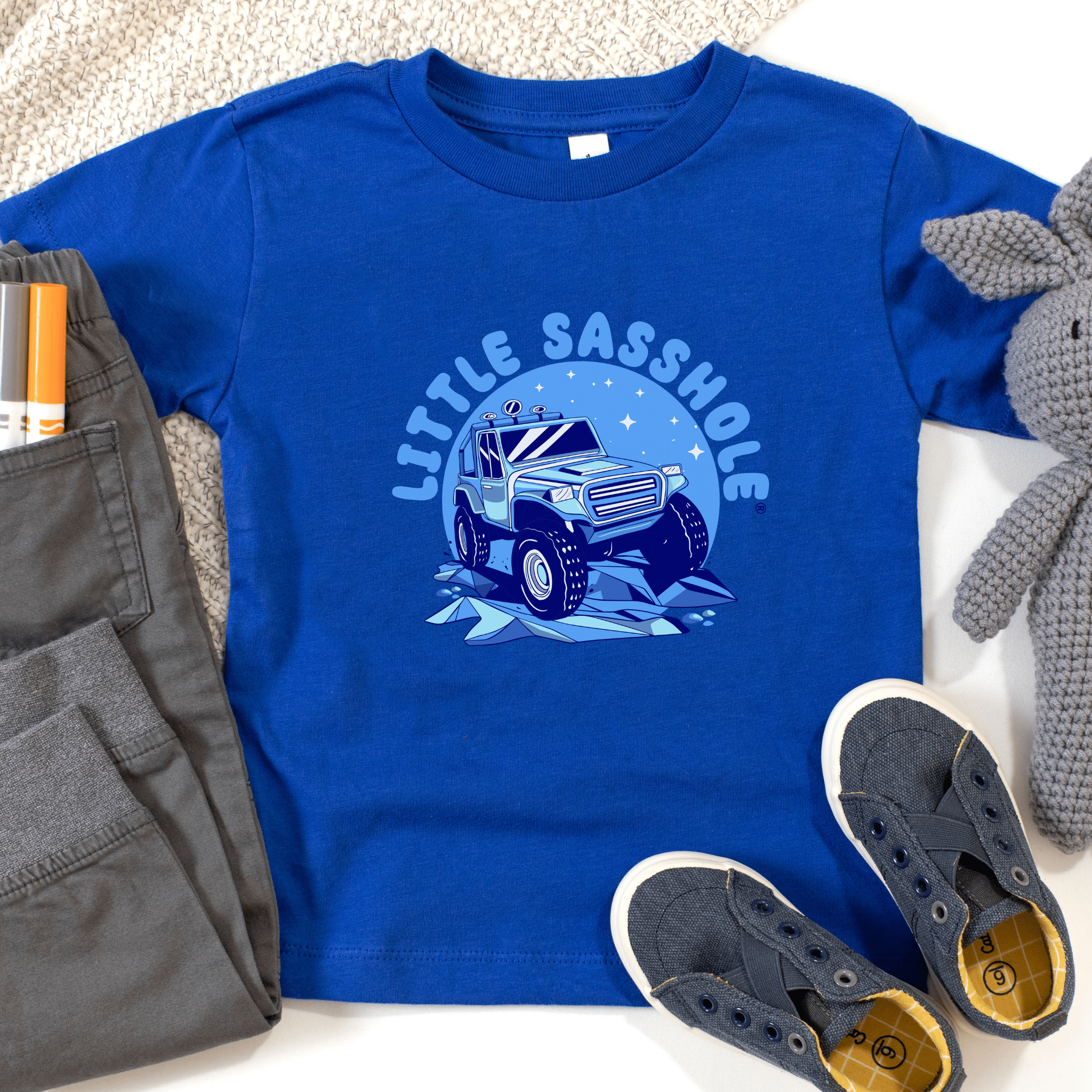 Truckloads of Sass: Little Sasshole™ Toddler Boy's Short Sleeve Tee - Funny Graphic Tee by Sasshole® Clothing