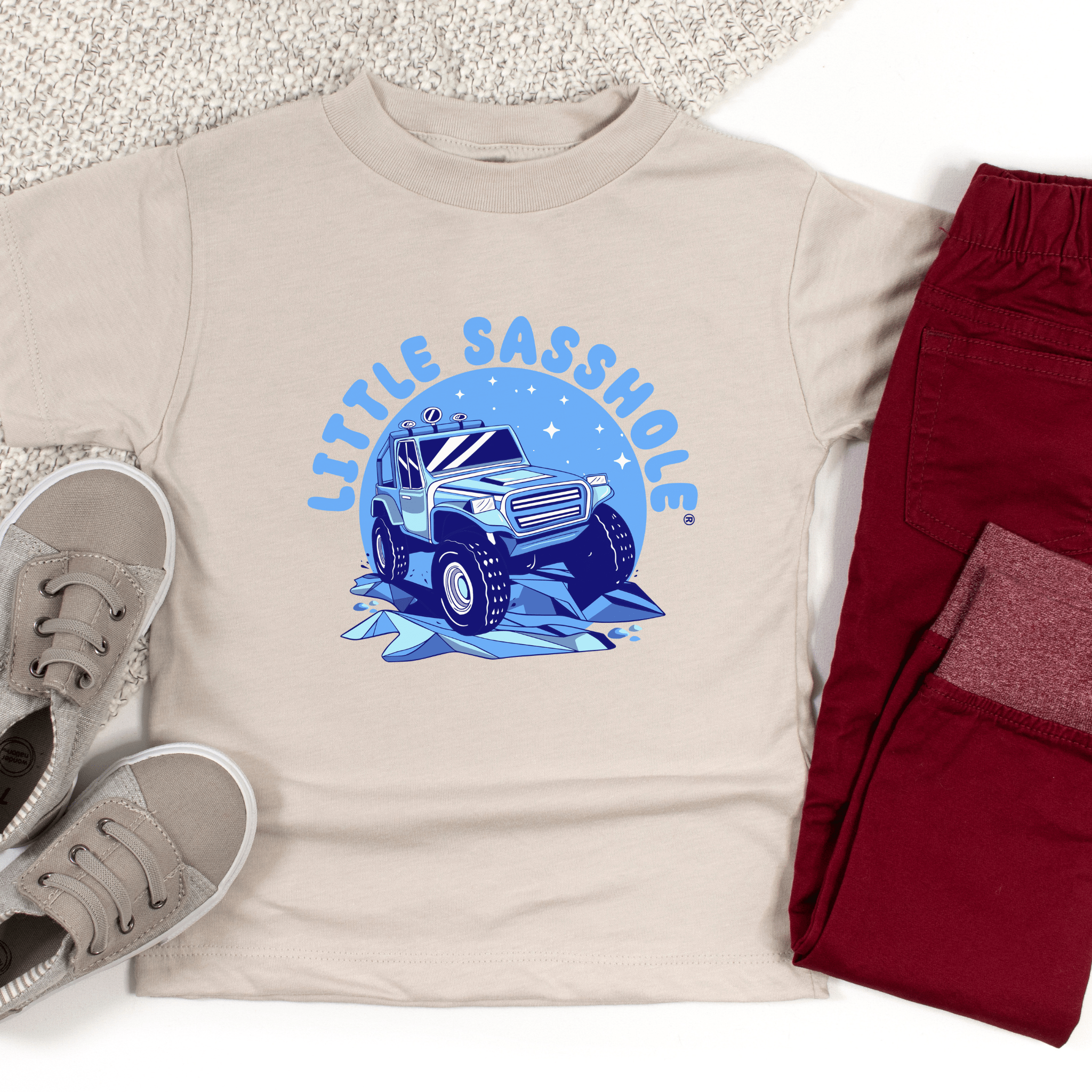 Truckloads of Sass: Little Sasshole™ Toddler Boy's Short Sleeve Tee - Funny Graphic Tee by Sasshole® Clothing