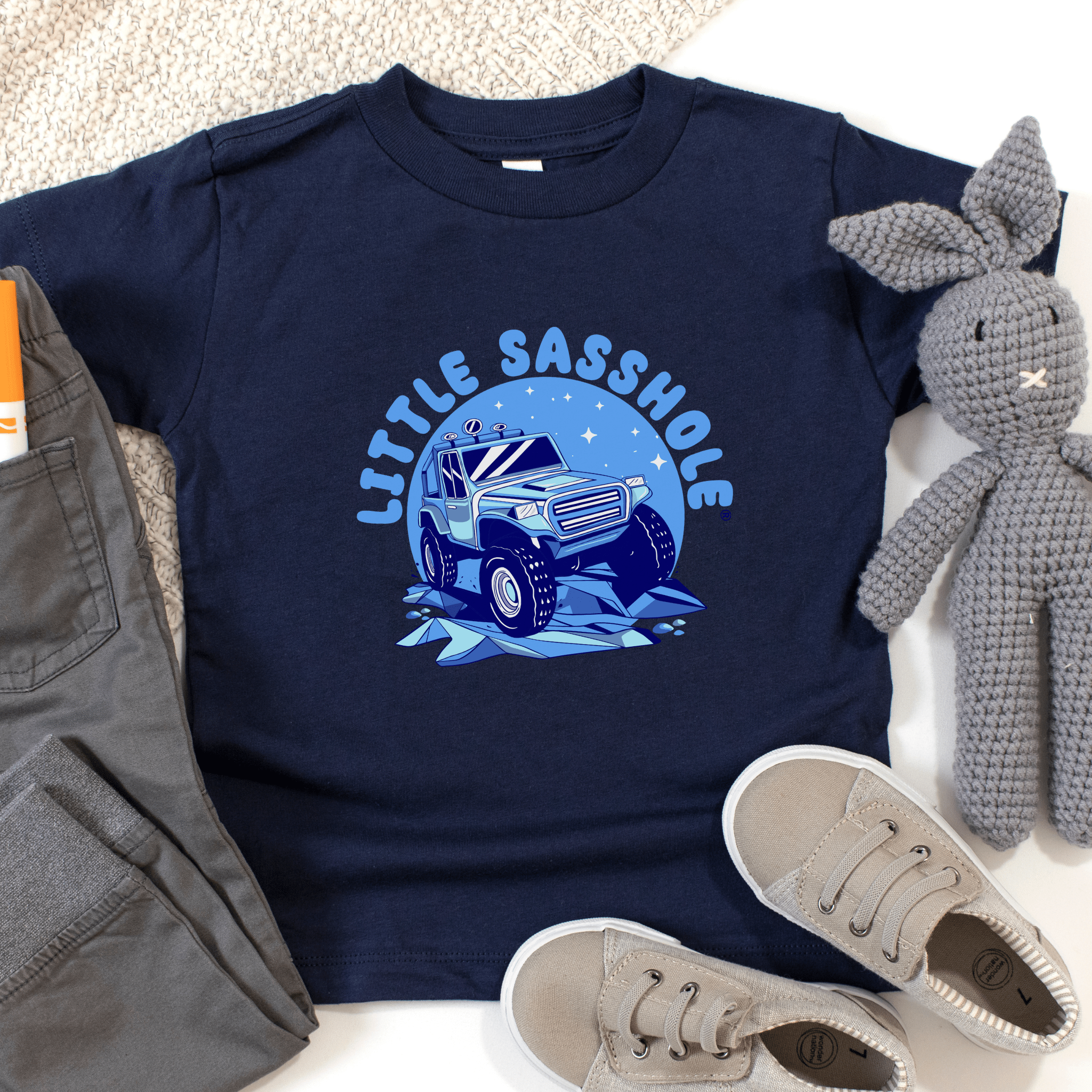 Truckloads of Sass: Little Sasshole™ Toddler Boy's Short Sleeve Tee - Funny Graphic Tee by Sasshole® Clothing