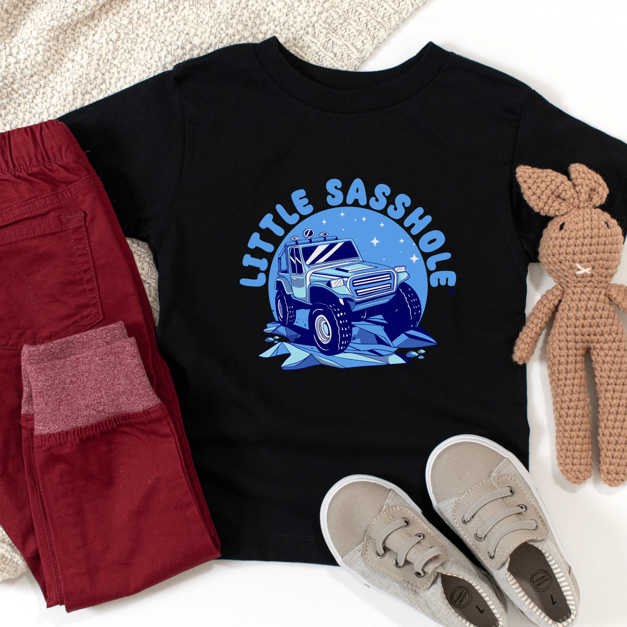 Truckloads of Sass: Little Sasshole™ Toddler Boy's Short Sleeve Tee - Funny Graphic Tee by Sasshole® Clothing