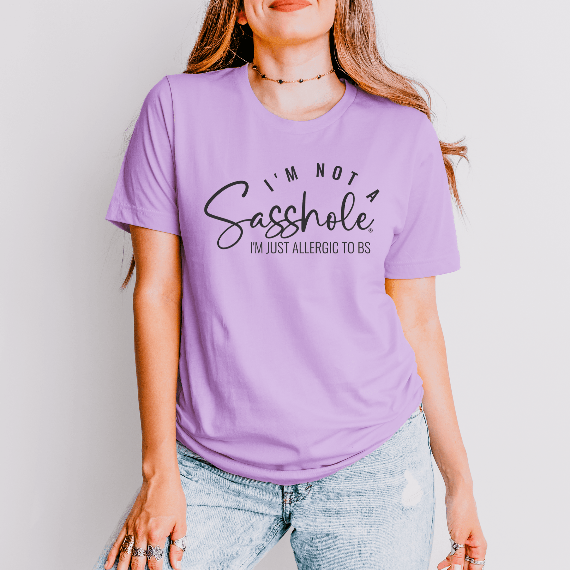Unapologetically Honest Tee: Allergic to BS Women's Tshirt - Funny Graphic Tee by Sasshole® Clothing