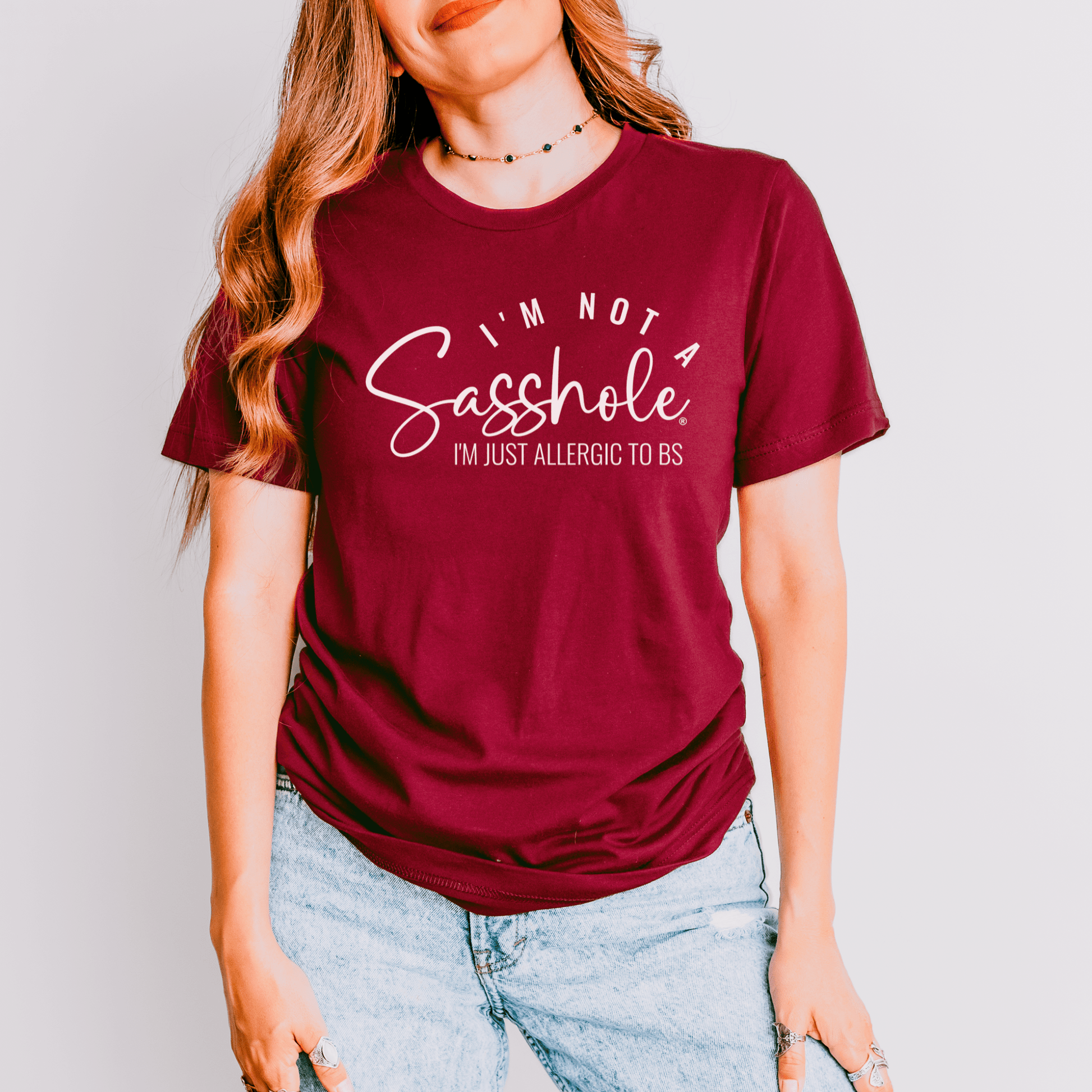 Unapologetically Honest Tee: Allergic to BS Women's Tshirt - Funny Graphic Tee by Sasshole® Clothing