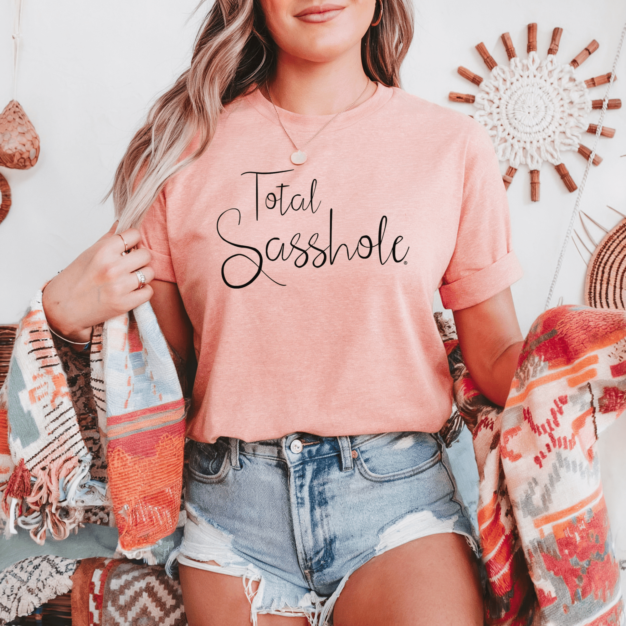Warning: High Levels of Sass Ahead with this Total Sasshole® T-shirt for Women - Funny Graphic Tee by Sasshole® Clothing