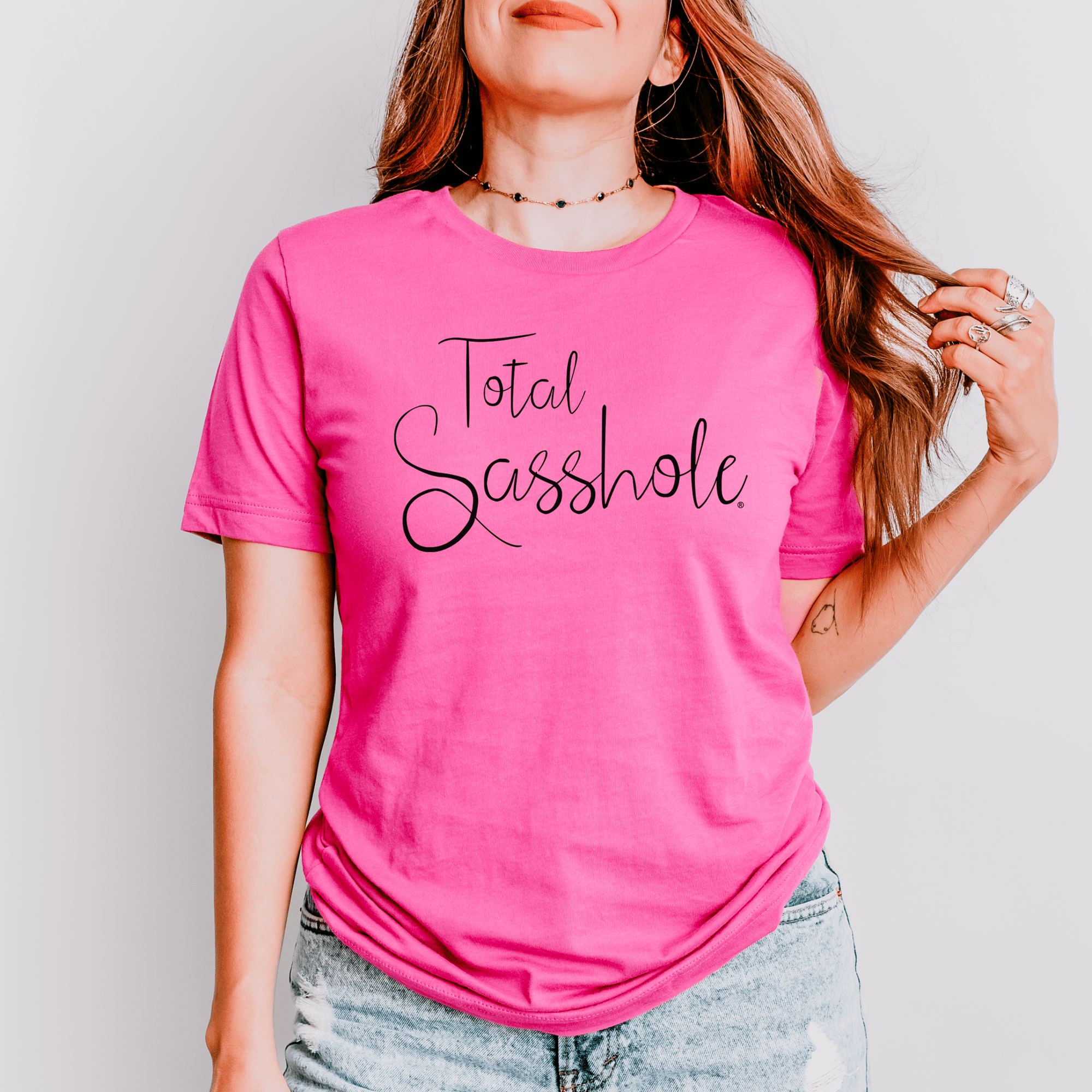 Warning: High Levels of Sass Ahead with this Total Sasshole® T-shirt for Women - Funny Graphic Tee by Sasshole® Clothing