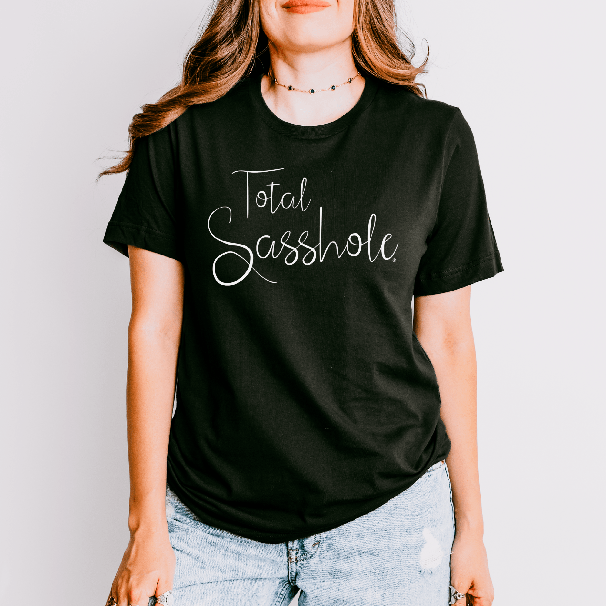 Image of Warning: High Levels of Sass Ahead with this Total Sasshole® T-shirt for Women - Funny Graphic Tee by Sasshole® Clothing