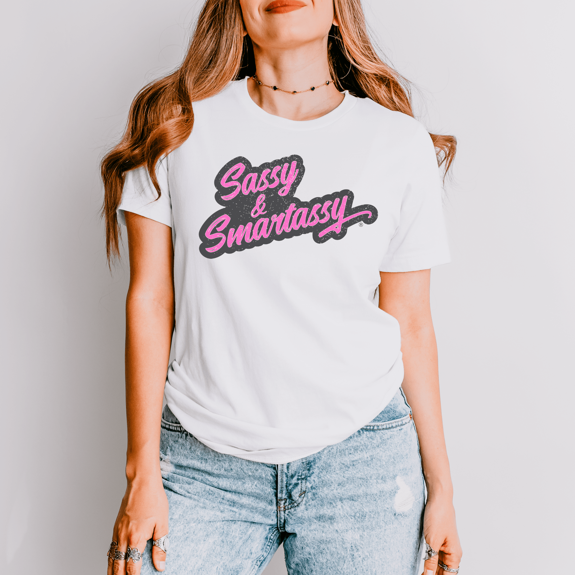 Image of Wit and Smarts: Sassy & Smartassy® Women's Graphic Tshirt - Funny Graphic Tee by Sasshole® Clothing