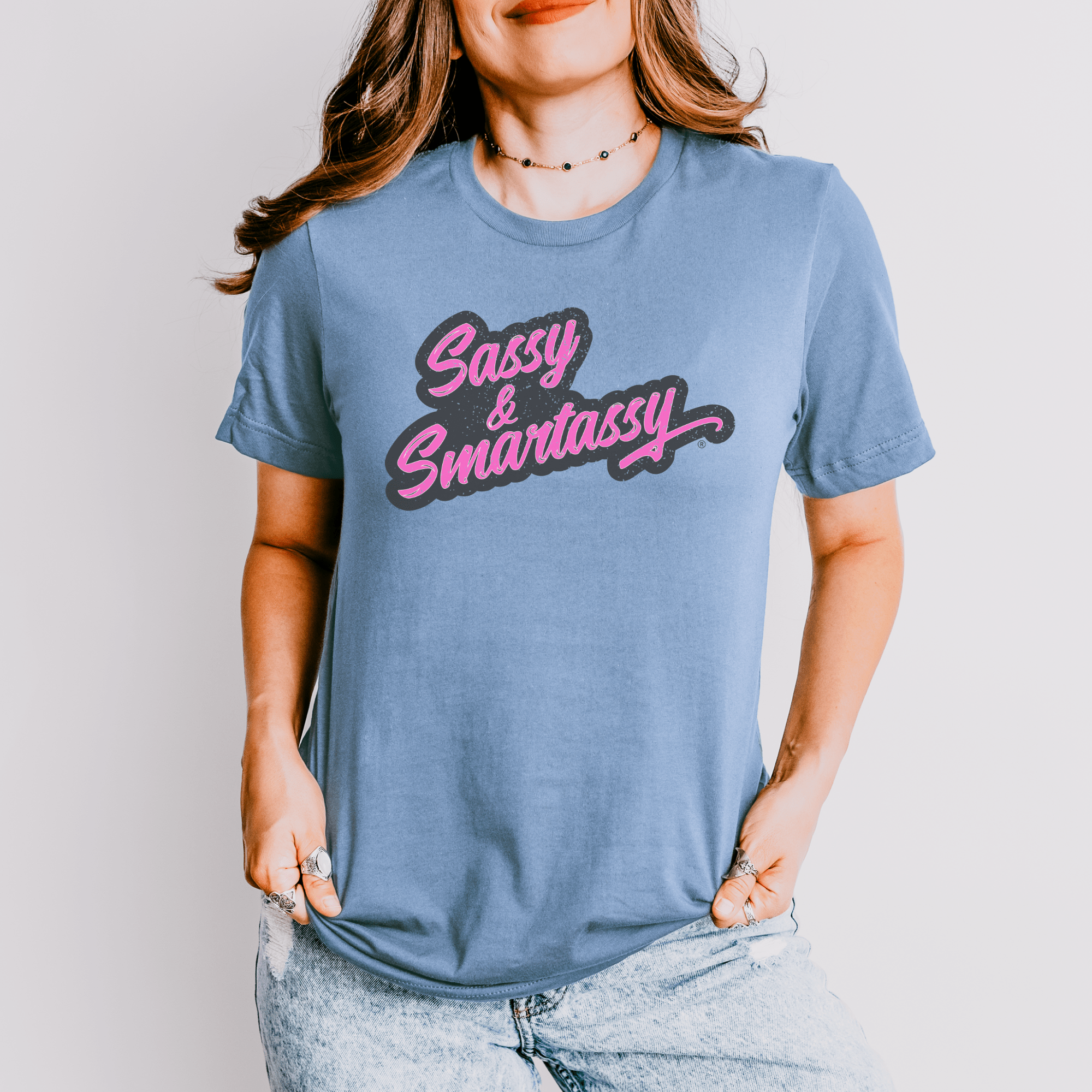 Image of Wit and Smarts: Sassy & Smartassy® Women's Graphic Tshirt - Funny Graphic Tee by Sasshole® Clothing