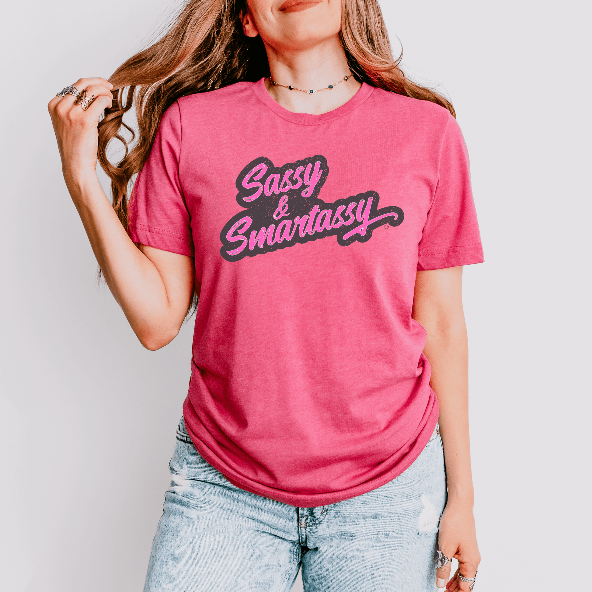 Wit and Smarts: Sassy & Smartassy® Women's Graphic Tshirt - Funny Graphic Tee by Sasshole® Clothing