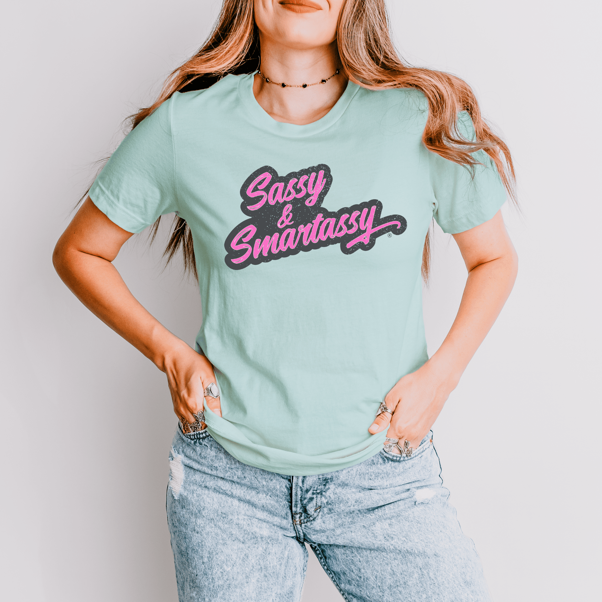 Wit and Smarts: Sassy & Smartassy® Women's Graphic Tshirt - Funny Graphic Tee by Sasshole® Clothing