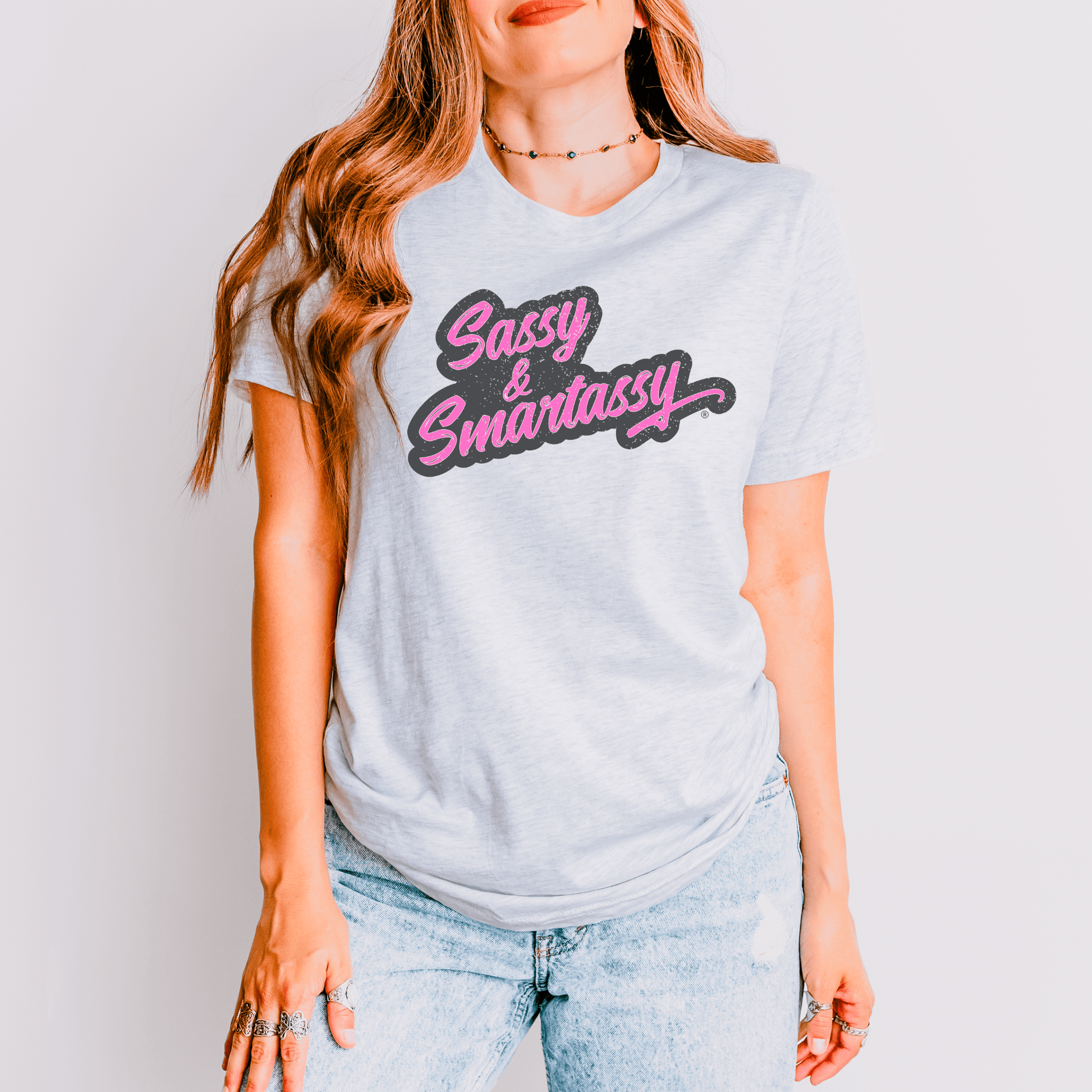 Wit and Smarts: Sassy & Smartassy® Women's Graphic Tshirt - Funny Graphic Tee by Sasshole® Clothing