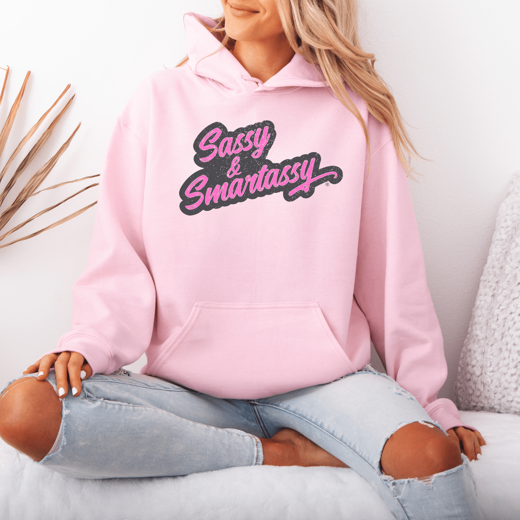 Image of Wit and Warmth: Sassy & Smartassy® Women's Graphic Hoodie - Funny Graphic Tee by Sasshole® Clothing