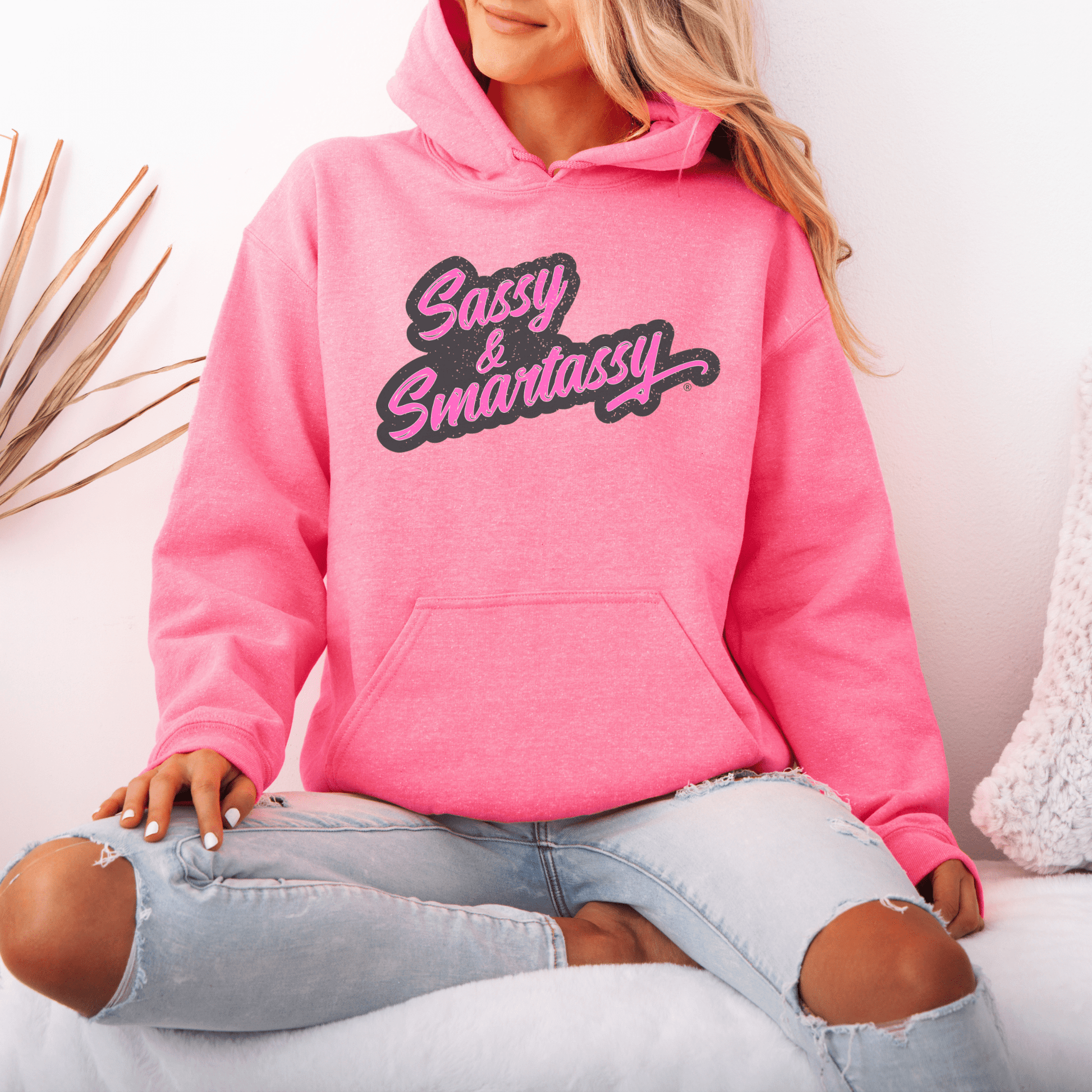 Wit and Warmth: Sassy & Smartassy® Women's Graphic Hoodie - Funny Graphic Tee by Sasshole® Clothing