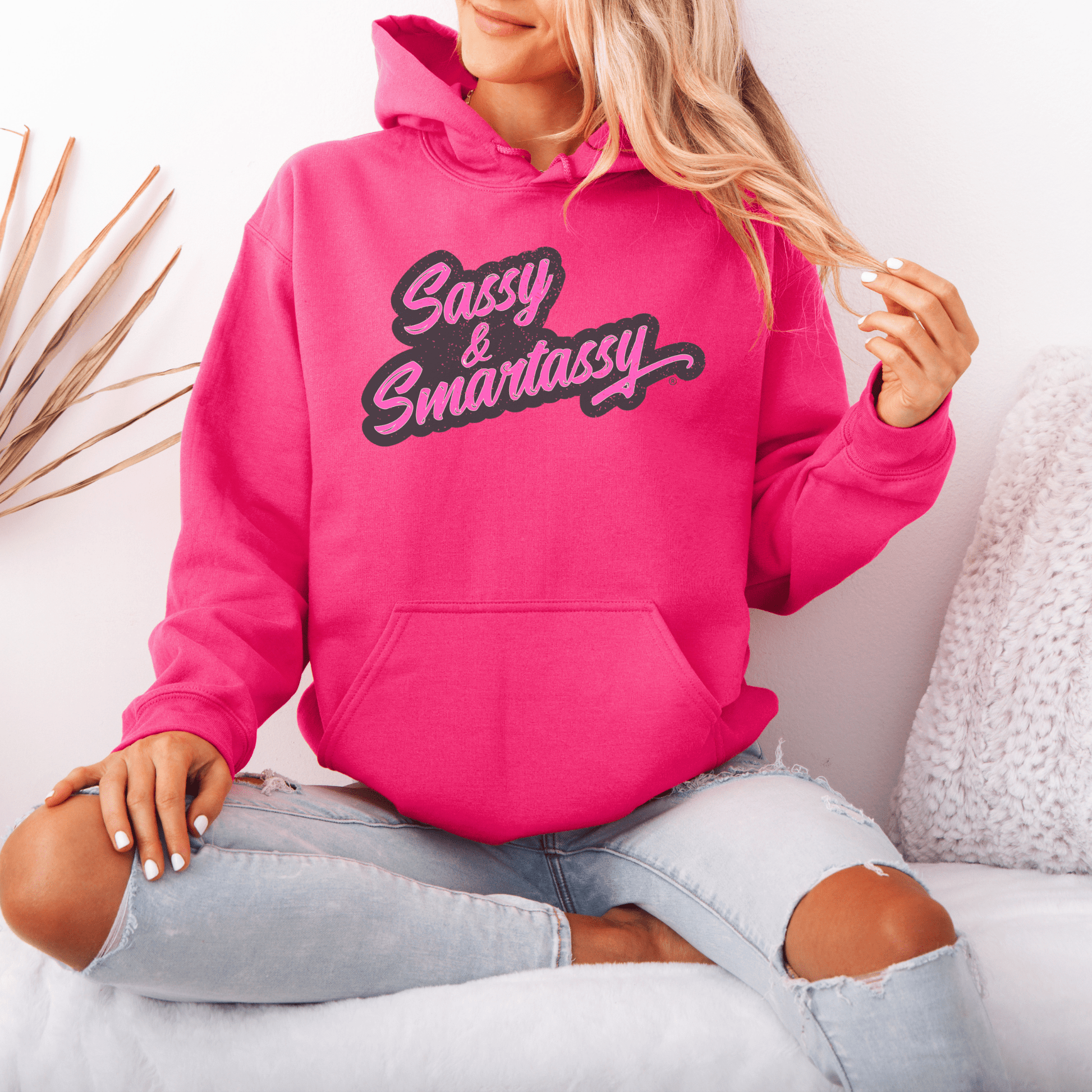 Wit and Warmth: Sassy & Smartassy® Women's Graphic Hoodie - Funny Graphic Tee by Sasshole® Clothing